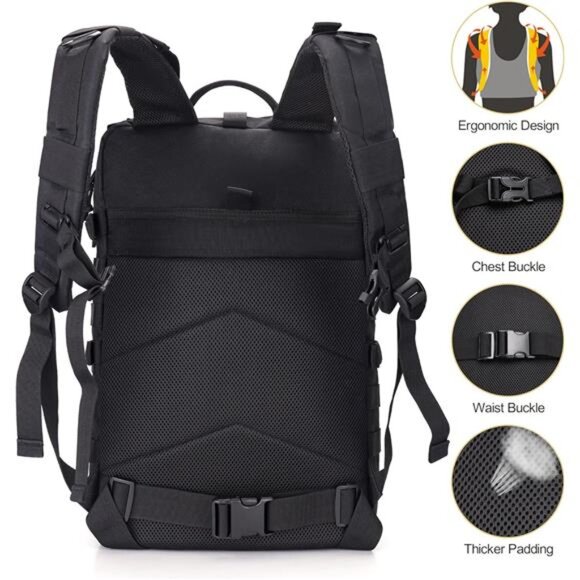 Motorcycle Helmet Backpack Bag for Men with Hard Hat Carrier/Storage, Riding - Picture 4 of 7